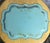1950s Vintage Tole Ware Blue Hand Painted Flowers Mini Tray For Sale - Image 5 of 11