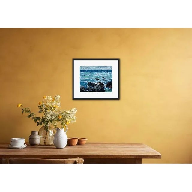 Contemporary Modern Coastal Seascape Oil Painting For Sale - Image 9 of 12