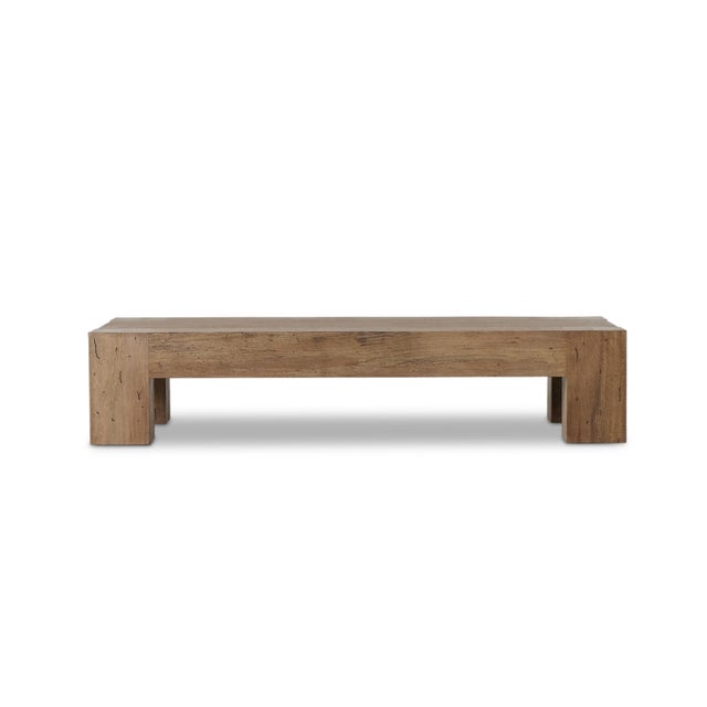Wood Four Hands Abaso Rectangular Coffee Table, Rustic Wormwood Oak For Sale - Image 7 of 12