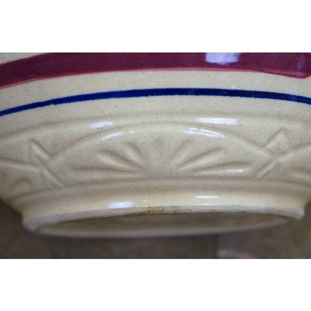 Mid 20th Century Robinson Ransbottom Roseville Ohio 305 Geometric Mixing Bowl Red For Sale - Image 11 of 14