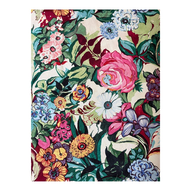 Vervain Secret Garden Wildflower Cotton Fabric 2 Yards For Sale