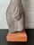 Gray Antique Khmer Sandstone Female Deity Figure on a Wooden Base, 20" T For Sale - Image 8 of 12