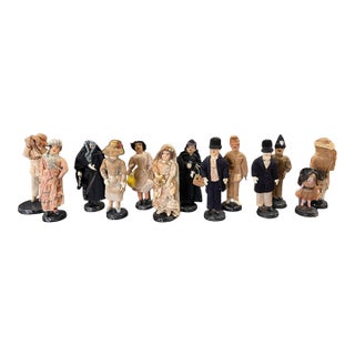 Vintage Venezuelan Handmade Folk Art Character Dolls, Set of 13 For Sale