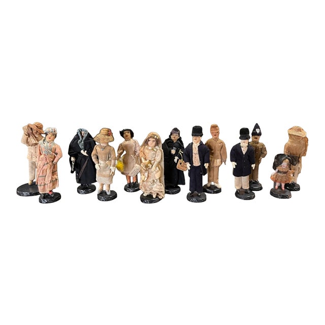 Vintage Venezuelan Handmade Folk Art Character Dolls, Set of 13 For Sale