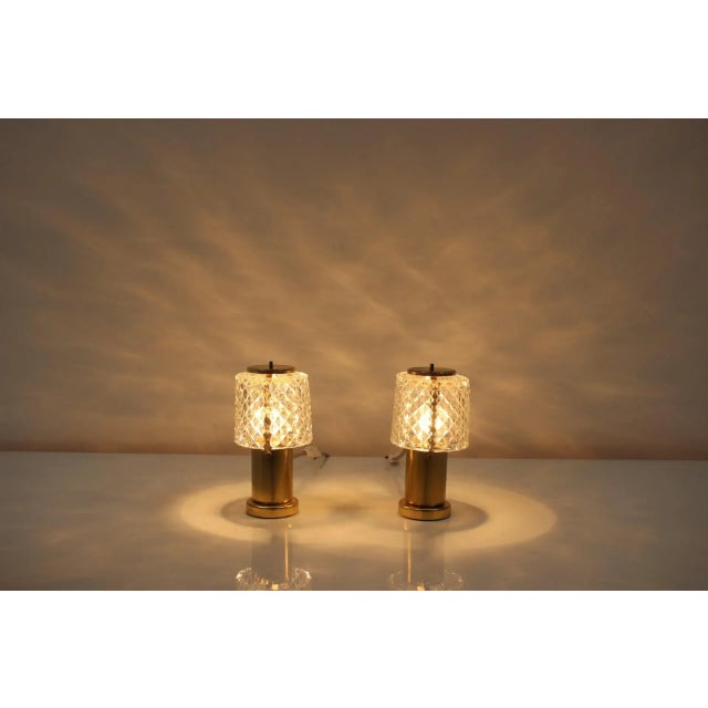 Mid-Century Gold Table Lamps by Kamenický Šenov, 1970s, Set of 2 For Sale - Image 9 of 10