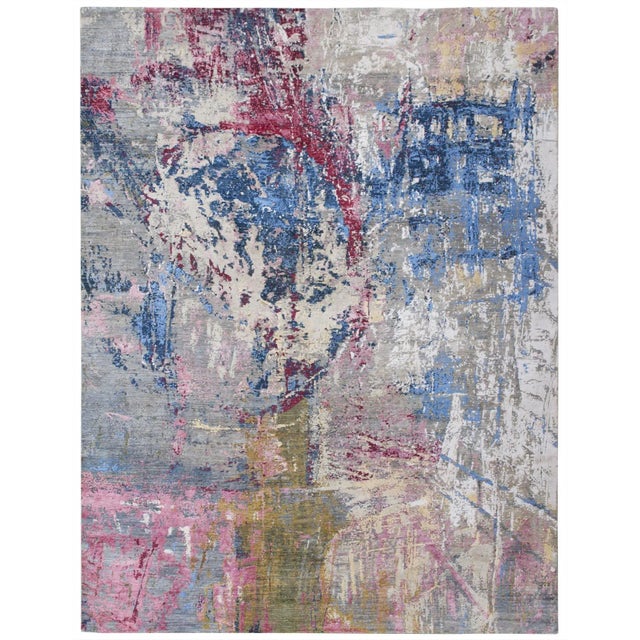 Modern Hand Knotted Wool & Silk Rug 7'9" X 10'2" Chairish