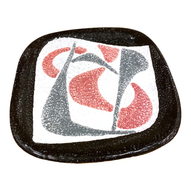 Mid-Century Fratelli Fanciullacci Style Ceramic Plate For Sale