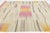 2020s Contemporary Minimalist Wool Kilim Rug With Abstract Ikatesque Accents in Rose For Sale - Image 5 of 12
