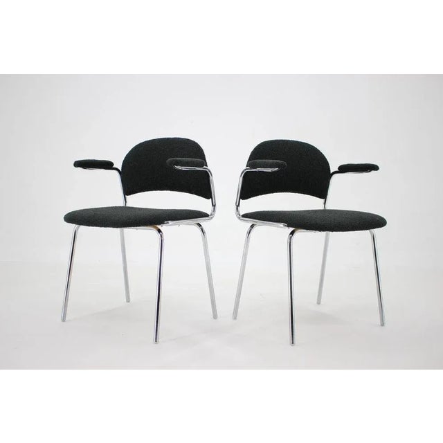 Set of Tubular Armchairs, Czechoslovakia, 1970s For Sale - Image 3 of 8