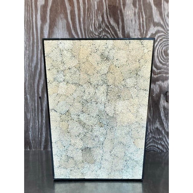 Wood Vintage Boho Coquille D’Oeuf Eggshell Side Table For Sale - Image 7 of 9