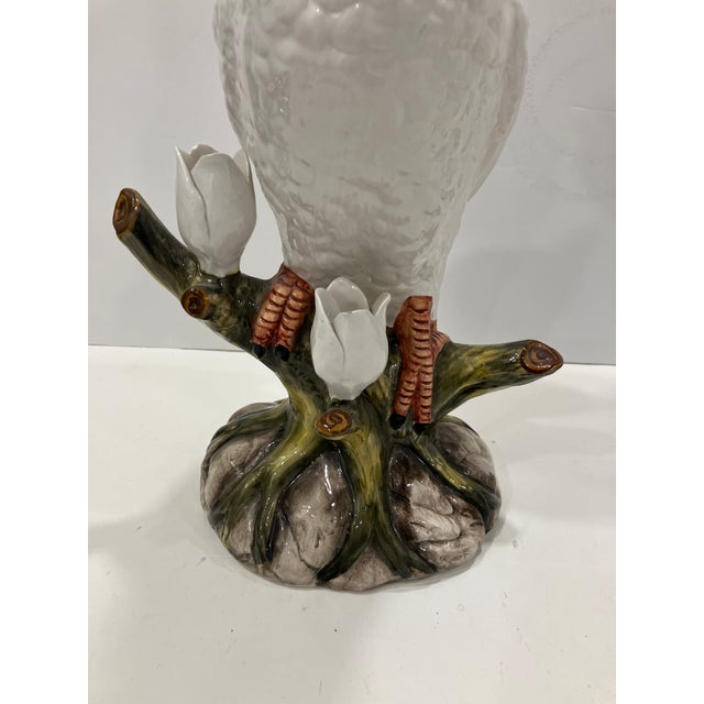 Pair of 1960s Italian Ceramic Cockatoos For Sale - Image 10 of 11