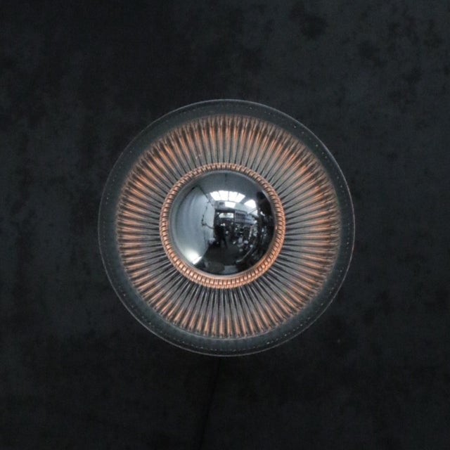 Clear Holophane Glass and Cast Iron Sconce For Sale - Image 4 of 6