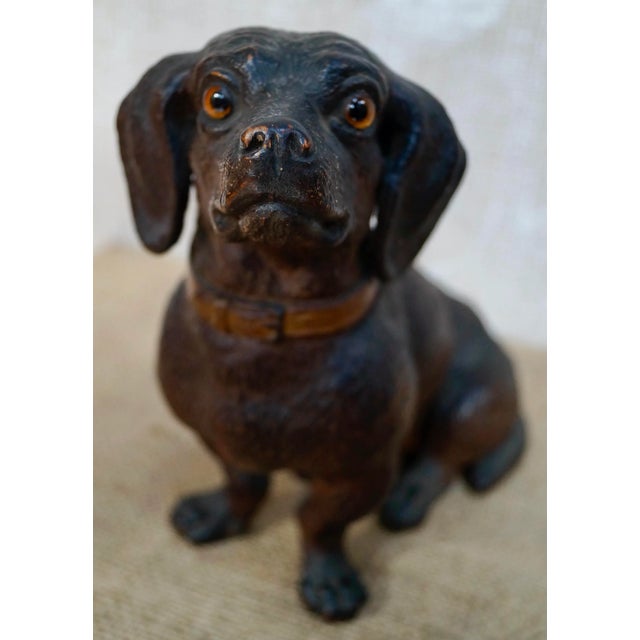 Ceramic Austrian Terracotta Dachshund Figure, Late 19th Century For Sale - Image 7 of 12