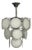 Mid-Century Modern, White Pendant Light, Murano Glass, Chrome, 1960s For Sale