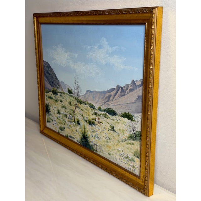 Realism Southwestern Landscape Chisum Trail New Mexico Signed Oil Painting Dated 2002 Signed For Sale - Image 6 of 18