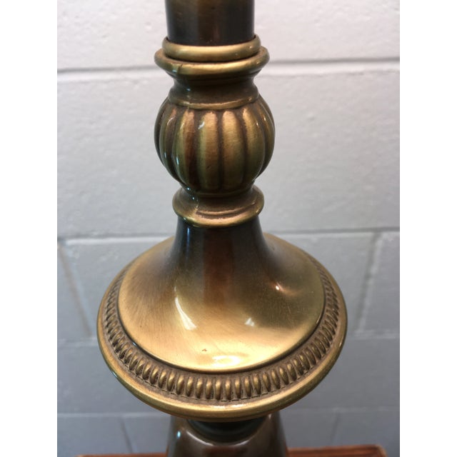 Brass Rembrandt Solid Brass Table Lamp and Shade - a Pair For Sale - Image 8 of 13