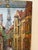 2010s Signed Dated European Cityscape Old Town Oil Painting W Hand Decorated Frame For Sale - Image 5 of 9