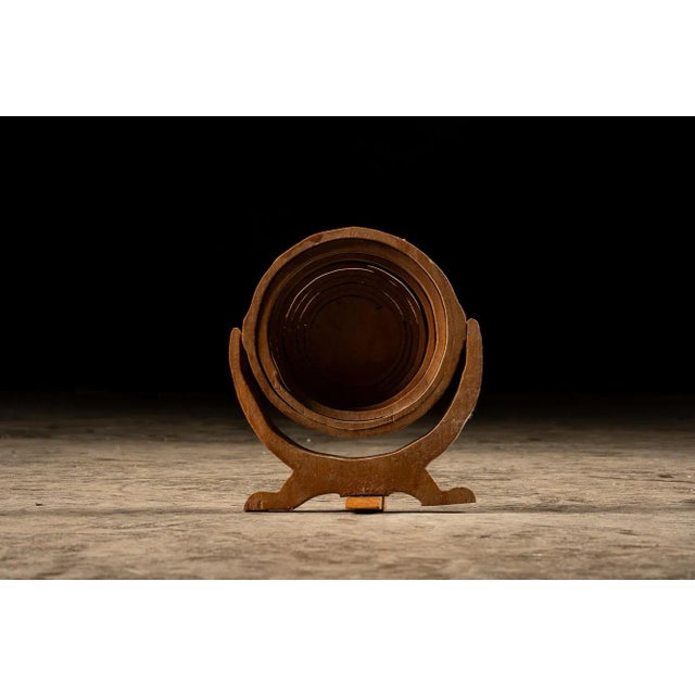 1960s Folk Art Wooden Spiral Cut Bowl For Sale - Image 5 of 8