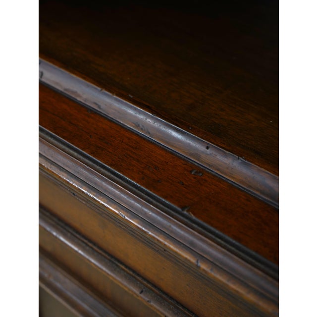Brown Italian 2 Piece Walnut Large Open Bookcase For Sale - Image 8 of 18