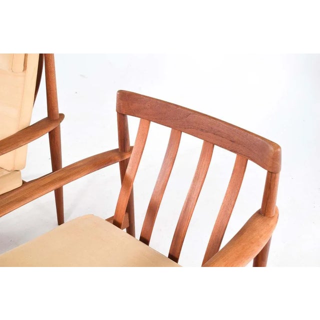 Grete Jalk Set of Armchairs by Grete Jalk Edited for Poul Jeppesens Møbelfabrik, 1956 For Sale - Image 4 of 8