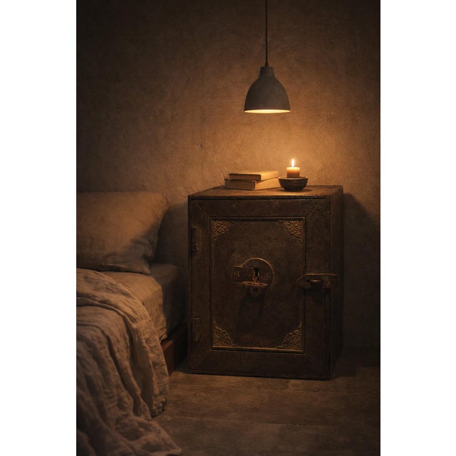 Antique India Iron Safe Box For Sale - Image 11 of 11