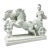 1970s Vintage Roman Empire Hellenistic Charioteer and Two Horse Chariot Plaster Sculpture. For Sale