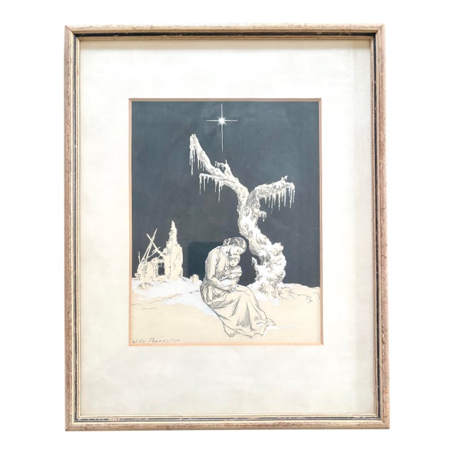 William Andrew (Willy) Pogány. Art Nouveau Mix Medium Illustration on Paper Signed For Sale