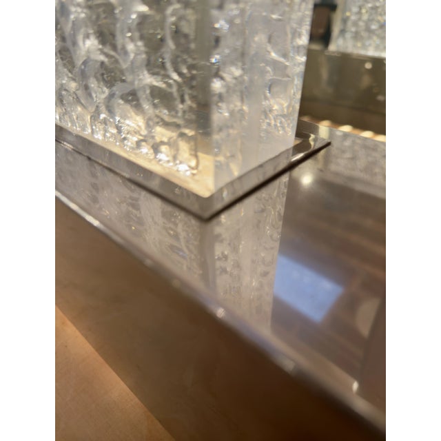 Silver Midcentury Methacrylate Table Lamp in the Style of Carlo Nason, Italy 1970 For Sale - Image 8 of 10