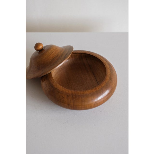 Handcrafted Wooden Lidded Bowl For Sale - Image 4 of 8