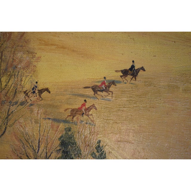 The Meadowbrook Hunt Crossing the Whitney Fields 1941 O/C by Charles Baskerville For Sale - Image 10 of 11