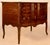 18th century French Louise XV walnut serpentine front commode. This commode has heavy cast brass bail pulls and key...