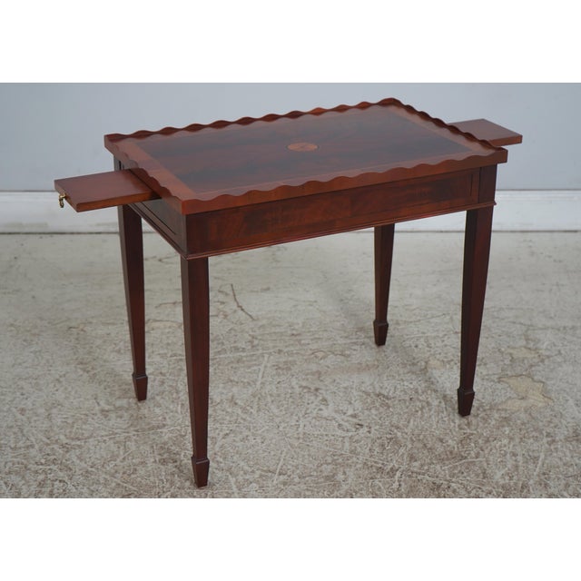 Hekman Furniture Hekman Flame Mahogany Occasional Tea Table For Sale - Image 4 of 17