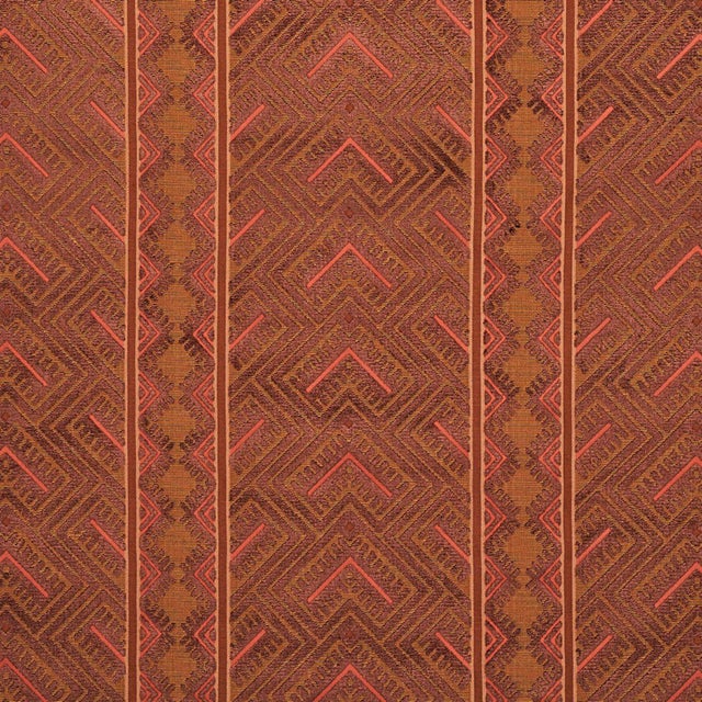 Sample - Schumacher Parvin Velvet Fabric in Copper For Sale