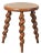 1950s Short French Wood Tripod Stool For Sale