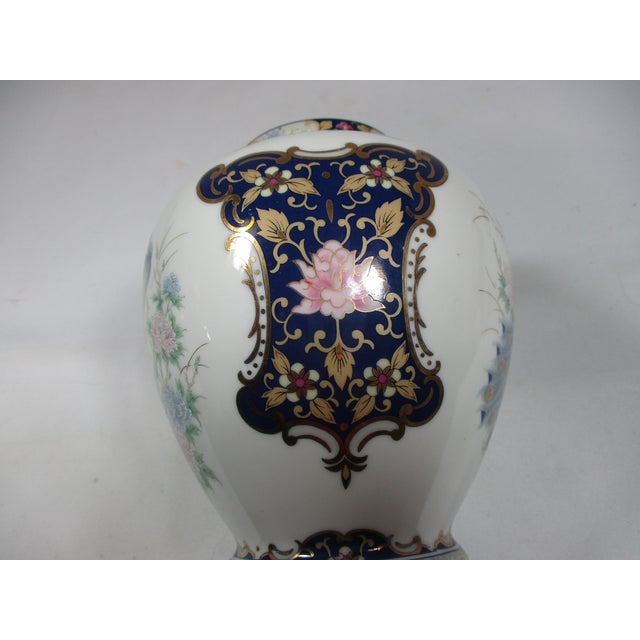 Black Vintage Asahi Porcelain Peacock Temple Jar For Sale - Image 8 of 10