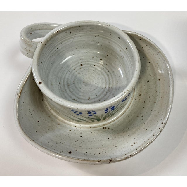 Farmhouse Vintage Ceramic Soup and Cracker Bowl For Sale - Image 3 of 6