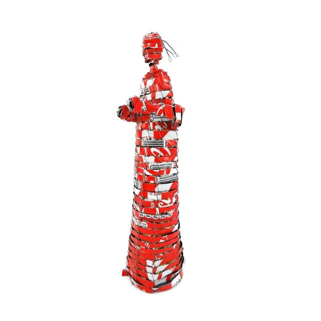 Early 20th Century Praying Figure Coke Cans Sculpture South Africa For Sale - Image 4 of 4