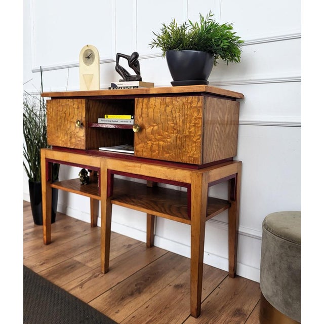 Hollywood Regency Mid-Century Italian Regency Wood and Brass Sideboard, 1970s For Sale - Image 3 of 8