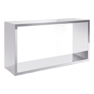 Contemporary Greg Sheres Style Stainless Steel Console Table For Sale