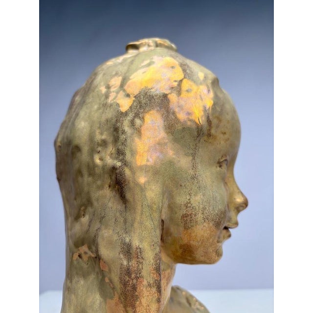 Domenico Matteucci Style Head of Girl by Pietro Melandri, 1950 For Sale - Image 9 of 11