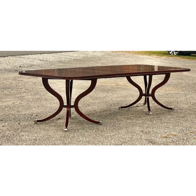 Boiler and Co. Boiler & Co Rosenau Double Pedestal Dining Table For Sale - Image 4 of 10