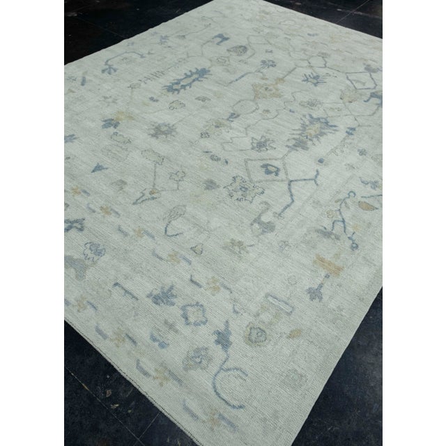 Turkish Turkish Oushak Rug 7'11" x 10'3" #18693 For Sale - Image 3 of 8