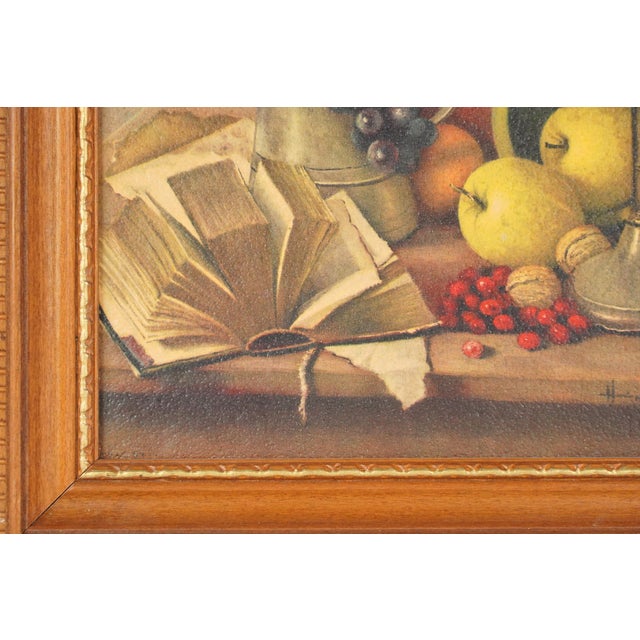 Wood Vintage Henk Bos Still Life Wood Framed Print For Sale - Image 7 of 12