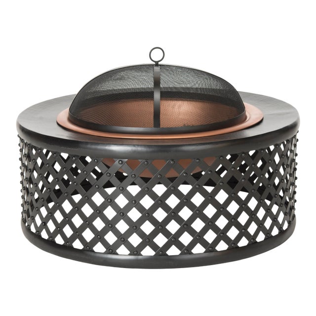 Catherine Fire Pit in Copper & Black For Sale