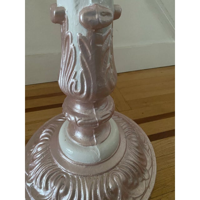 Vintage Hand Painted Cast Iron Bistro Table Base For Sale - Image 4 of 9