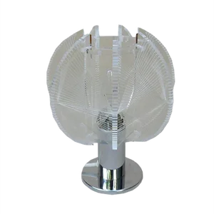 Small Mid-Century Chrome-Plated & Acrylic Glass Table Lamp by Paul Secon for Sompex