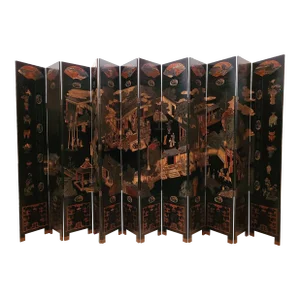 Early 20th Century Palace Size Twelve Panel Coromandel Screen, China, Republic Period