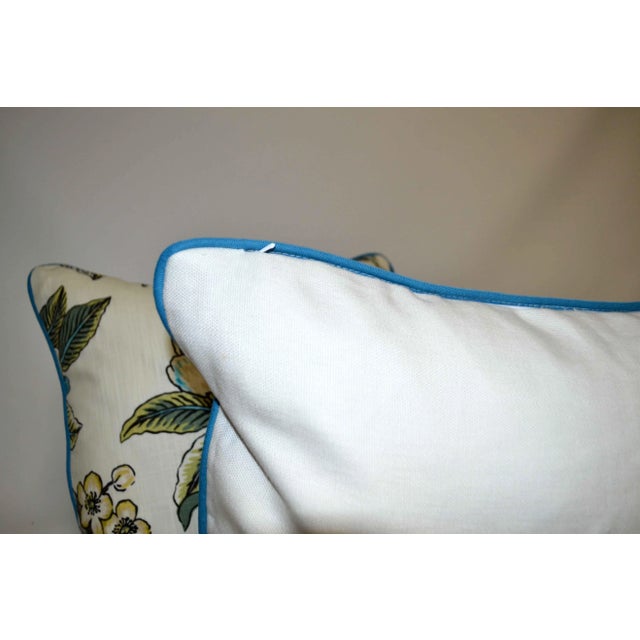 2020s Multi-Color Floral Pillows With Down Inserts - a Pair For Sale - Image 5 of 7