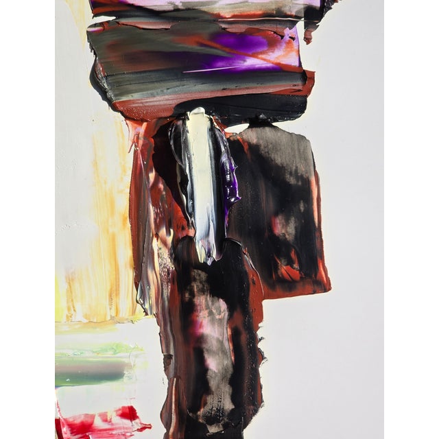 Paper Abstract Figurative Portrait of a Woman — Original Oil Painting by Diane Grant For Sale - Image 7 of 8