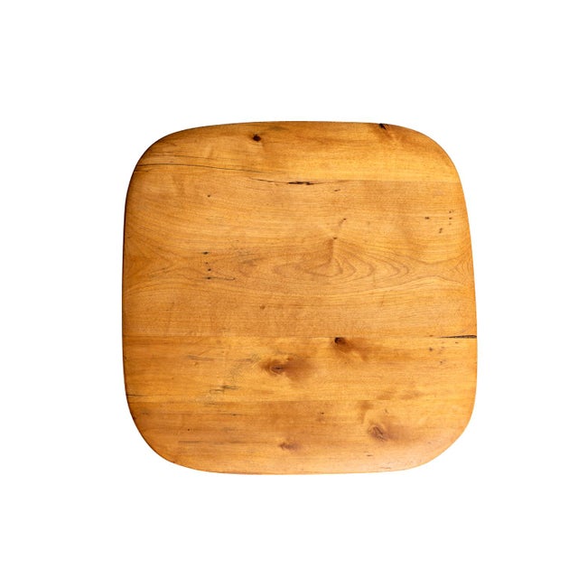 Wood Scandinavian Birch Stool, 1950s For Sale - Image 7 of 8